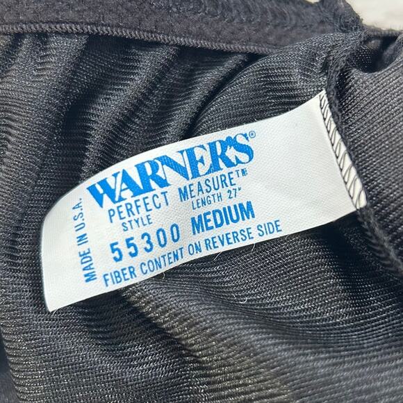 Vintage Warner’s Black Nylon Half Slip with Lace Hem | Size M Length Made in USA - Picture 2 of 4